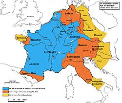 Frankerriket: Den merovingiska tiden (400–700), Den karolingiska tiden (700- och 800-talet), Se även