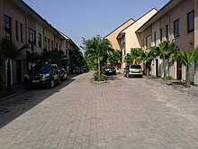 The inside of a gated community in Ngaliema, Kinshasa, DRC Gated community kinshasa.jpg