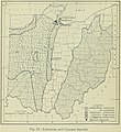 Dystrybucja wapienia w Ohio, z „Geography of Ohio”, 1923