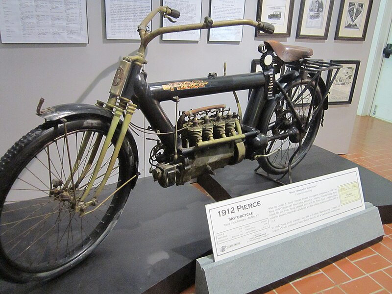 File:Gilmore Car Museum, Hickory Corners, Michigan USA - 1912 Pierce Motorcycle.JPG