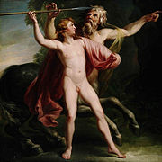 Achilles learns the Javelin by Giovanni Battista Cipriani (Circa 1776)