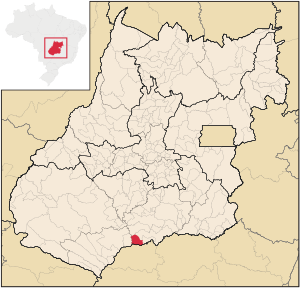 Localização de Inaciolândia em Goiás