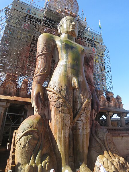 File:Gommateshwara statue Vindhyagiri - Shravanabelagola (6).jpg