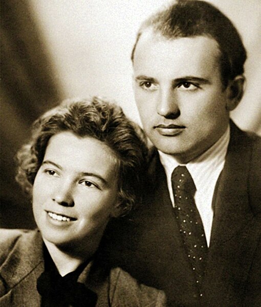 File:Gorbachev and hiw wife Raisa 1953.jpg