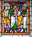 Iudas Iesu per osculum prodit, vitrea picta, Gothlandia, Suecia, 1240
