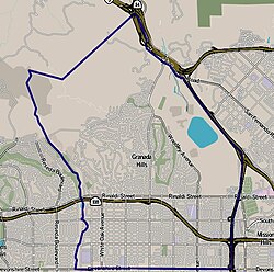 Granada Hills, California, map.jpg