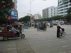 Guigang v roce 2013. Jiefang Road (解放路)