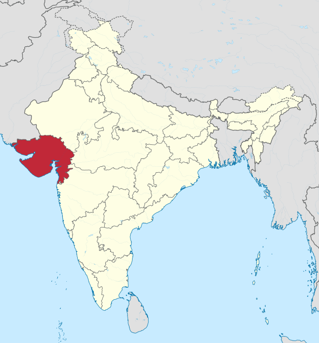 Poziția localității Gujarat