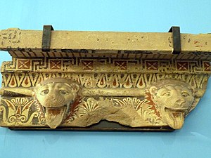 Section of terracotta Sima (architecture)sima frieze, Paestum Museum