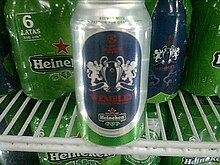 A can of Heineken with the branding of the 2011 UEFA Champions League Final Heineken can 2011 UEFA Champions League Final.jpg