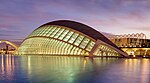Die Hemispheric by die Ciutat de les Arts i les Ciències by Santiago Calatrava, Valencia, Spanje