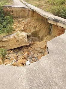 A gully in Calabar, Nigeria. Ikot Effangha gully Calabar.jpg