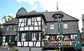 Half-timbered building in the coffee house