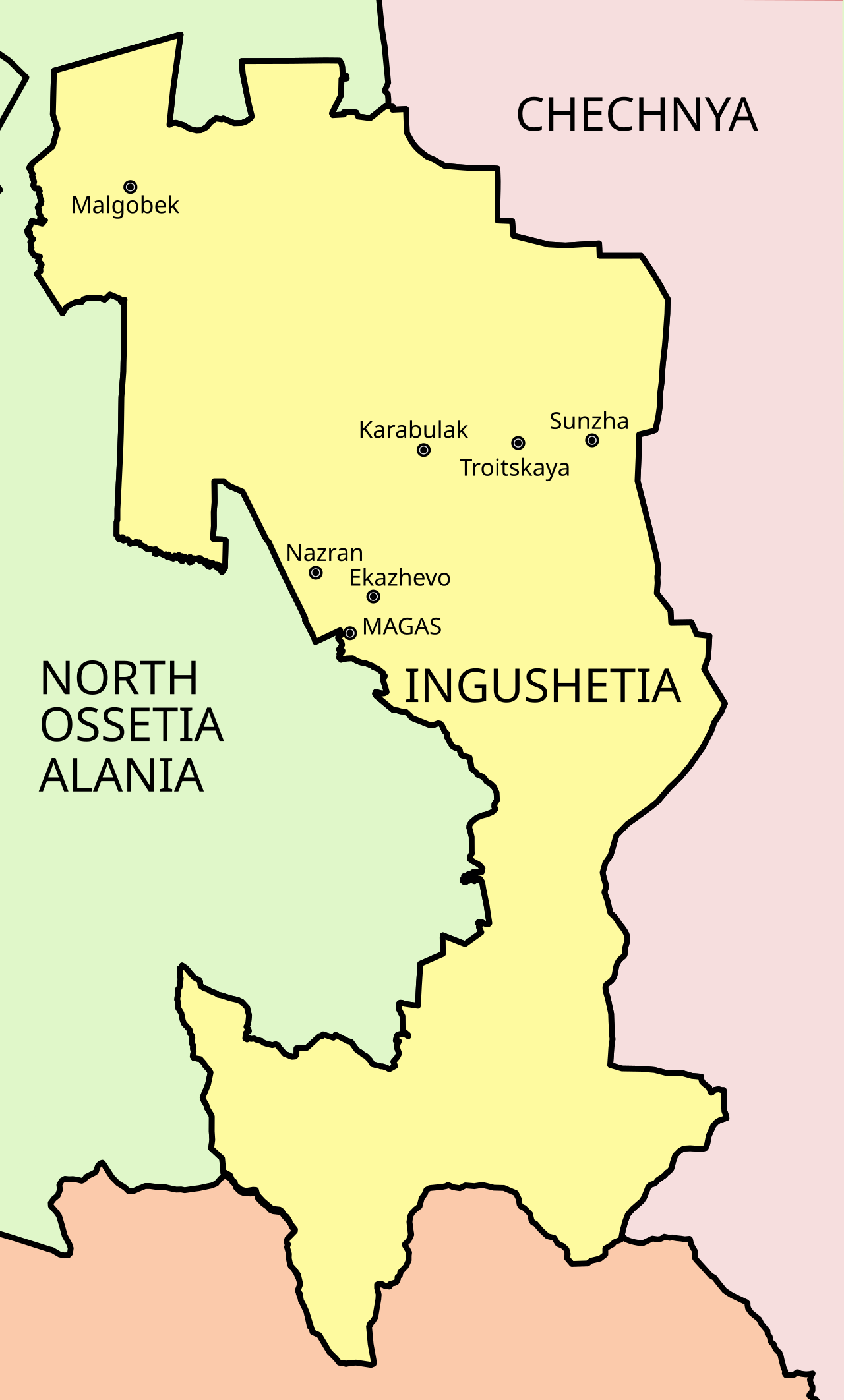 Карта магас ингушетия