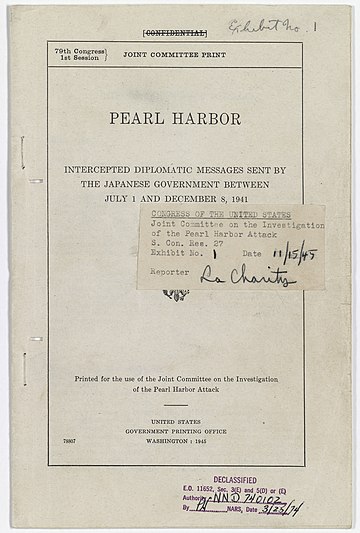 United States Congressional Joint Committee on the Investigation of the Pearl Harbor Attack