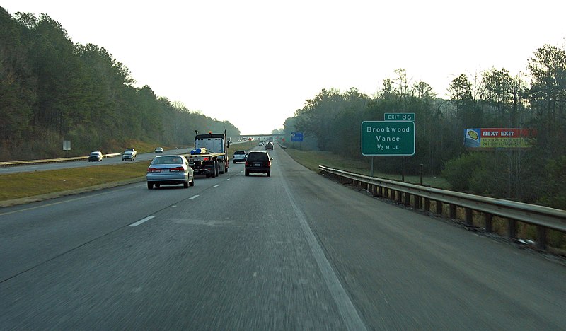 File:Interstate 20, 69, Exit 86 Brookwood, Vance - panoramio.jpg