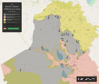 Northern Iraq offensive (June 2014) ISIL military offensive in northern Iraq against Iraqi government (2014)