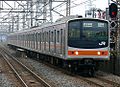 KRL seri 205 subseri 0 (set 148 di Indonesia) milik Jalur Musashino pada Juni 2006. Kini KRL ini dioperasikan di Indonesia.