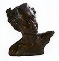 Bronze-Buste Jeune homme à la rose