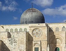 Al-Aqsa Mosque, in East Jerusalem. Jerusalem-2013-Al-Aqsa Mosque 04 (cropped).jpg