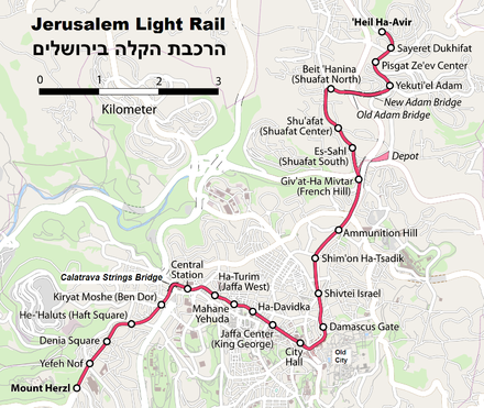 Light rail map