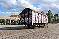 Eisenbahnwagen mit Ausstellung