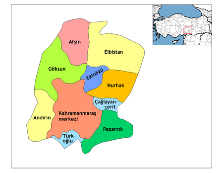 Fail:Kahramanmaraş districts.png
