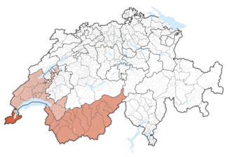 Karte Genferseeregion Région lémanique