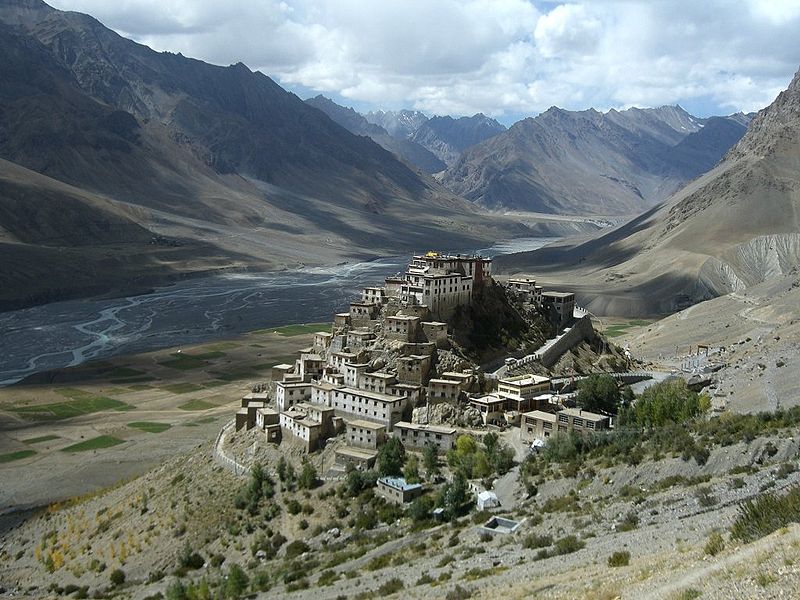 The surreal surroundings around the Ki Monastery, Spiti Valley 