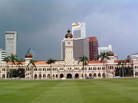 After Merdeka (Independence), the offices of the Colonial Secretariat on the Selangor Club Padang (field) became the Sultan Abdul Samad Building on Dataran Merdeka (Independence Square)