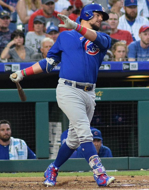 Schwarber with the Cubs in 2018.