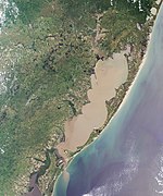 パトス湖の衛星写真。ブラジル