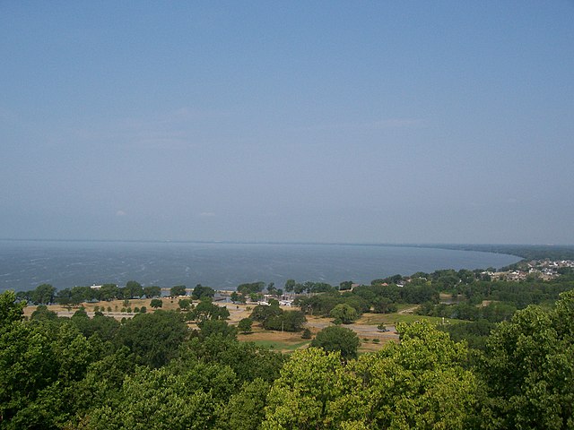 Looking west at the north end of Lake Winnebago from High Cliff State Park