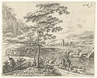 Landschap met een pelgrim en een herder, Rijksmuseum Amsterdam