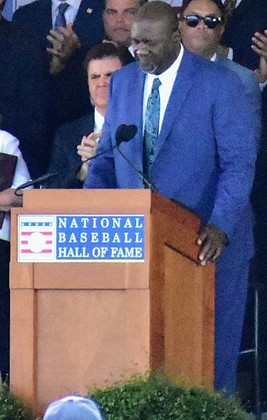File:Lee Smith giving induction speech to Baseball Hall of Fame July 2019 (cropped).jpg