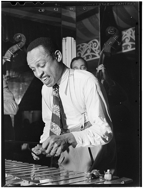 Lionel Hampton playing the vibraphone in 1946.