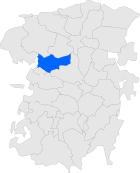 Posizione del comune sulla mappa della provincia