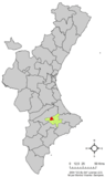 Localización de Muro respecto a la Comunidad Valenciana