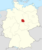 Map of Germany, position of the Harz district highlighted