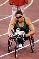 Louise Sauvage at the 1992 Barcelona Paralympic Games Louise Sauvage at the 1992 Barcelona Paralympic Games.jpg