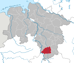 Lage des Landkreis Northeim in Niedersachsen (anklickbare Karte)