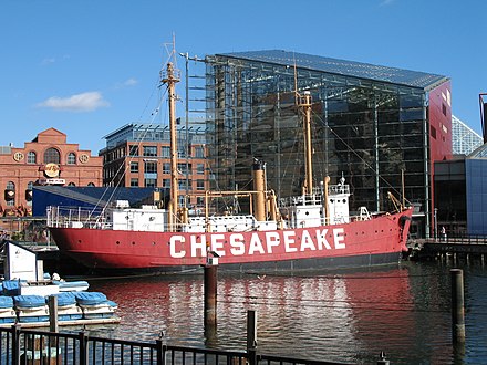 Lighthouses and lightships such as Chesapeake have helped guide ships into the Bay.