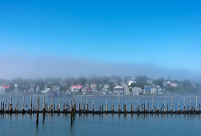 Lubec (US) seen from a pier in Compobello Island, Brunswick, Canada