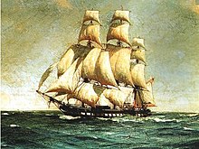 HMS Lutine, a French-built ship-rigged frigate of the late 18th century Lutine1.jpg