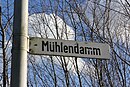 Mühlendamm (street sign, Flensburg), picture 001.JPG