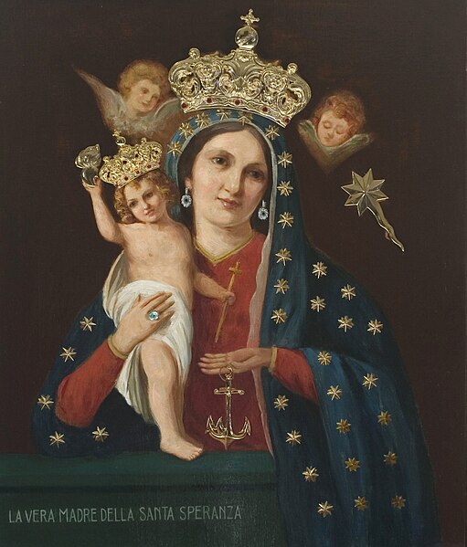 File:MADONNA DELLA SPERANZA DI MARIGLIANO INCORONATA DAL CAPITOLO VATICANO NELLA 1936.jpg