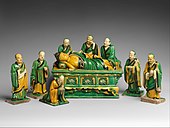 Buddhist figurines; by Qiao Bin; circa 1503; glazed pottery; various dimensions; Metropolitan Museum of Art