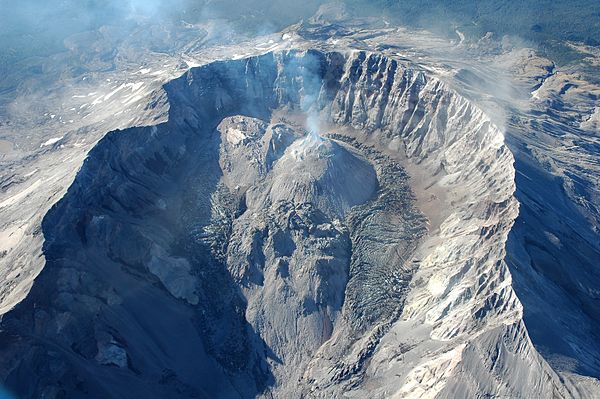 Lava domes in the crater of Mount St. Helens