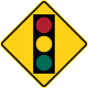 Traffic signal ahead (since 1961).