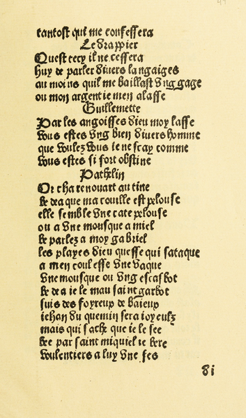 File:Maistre Pierre Pathelin, reproduction en facsimilé de 1485, Le Roy, 1907, page 057.png
